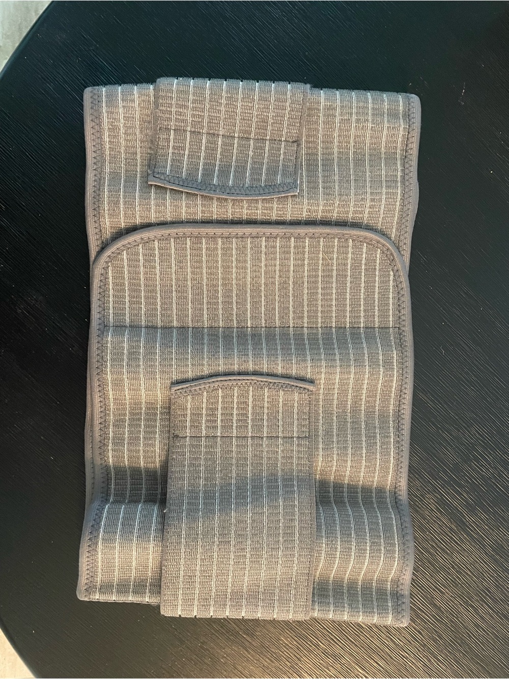 Belly Band for Pregnancy and Postpartum - Gray Ribbed Fabric Support Wrap